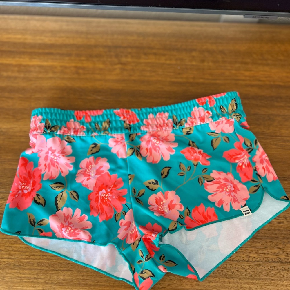 Billabong Floral Teal girls board Shorts